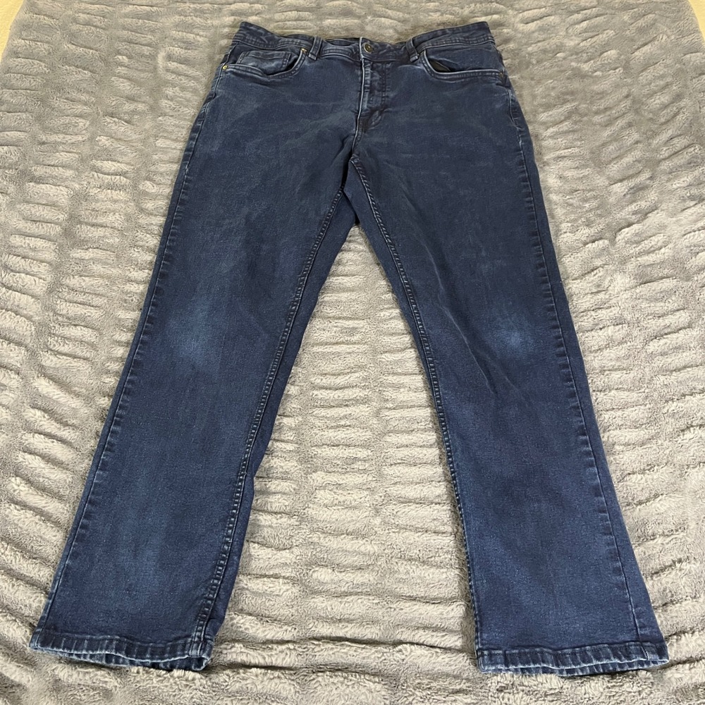 The Perfect Jean NYC Athletic Fit Dark Wash Blue Stretch Denim Jeans 36x32
